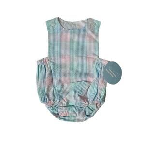 NWT Little English 9M Louis Sunsuit in Palm Beach Plaid